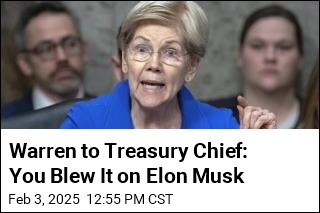 Warren Blasts Treasury Chief Over Musk&#39;s Access