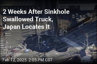 Japan Finds Truck 2 Weeks After Sinkhole Swallowed It