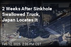 Japan Finds Truck 2 Weeks After Sinkhole Swallowed It