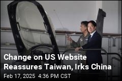 China Says US Should Undo Website Change on Taiwan