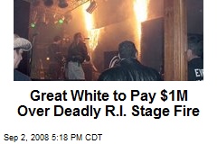 Great White to Pay $1M Over Deadly R.I. Stage Fire