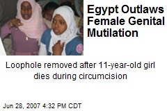 Egypt Outlaws Female Genital Mutilation