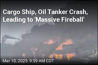 Officials: 32 Hurt After Cargo Ship, Oil Tanker Collide