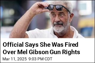 Official Says She Was Fired Over Mel Gibson Gun Rights