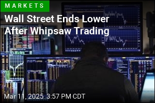 Wall Street Ends Lower After Whipsaw Trading