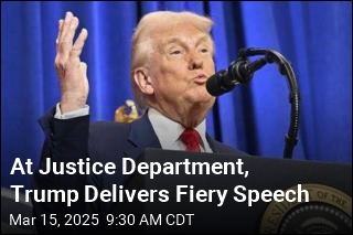 Trump Gives Fiery Speech to DOJ That Twice Indicted Him