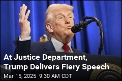 Trump Gives Fiery Speech to DOJ That Twice Indicted Him