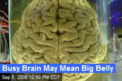 Busy Brain May Mean Big Belly