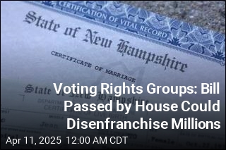 Voting Rights Groups: Bill Passed by House Could Disenfranchise Millions