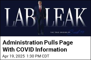 Page Blaming COVID on China Replaces US Information Site