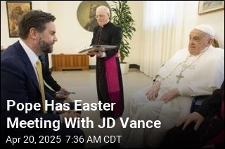 Pope Meets With Vance, Makes Easter Cameo