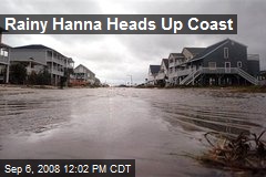 Rainy Hanna Heads Up Coast