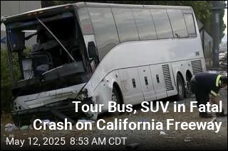 1 Dead, 32 Injured When Tour Bus Hits SUV