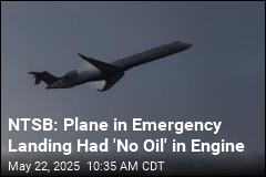 After Emergency Landing, Plane Engine Found to Have &#39;No Oil&#39;