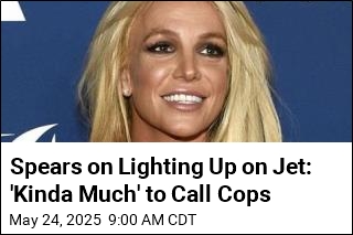 Britney Gets a Finger Wag After Lighting Up on Plane