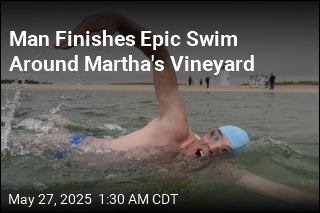 Man Finishes Swimming Around Martha&#39;s Vineyard