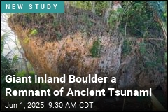 Giant Inland Boulder a Remnant of Ancient Tsunami