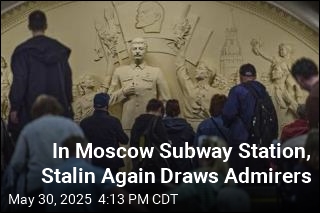 In Moscow Subway Station, Stalin Again Draws Admirers