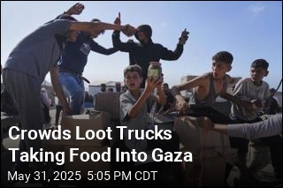 &#39;Hungry People&#39; Loot Gaza Aid Trucks