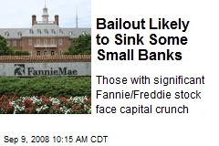 Bailout Likely to Sink Some Small Banks