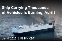 Ship Carrying Thousands of Vehicles Is Burning, Adrift