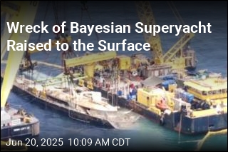 Wreck of Bayesian Superyacht Raised to the Surface
