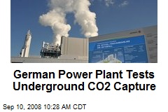 German Power Plant Tests Underground CO2 Capture