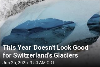 Switzerland&#39;s Glaciers Now Resemble Swiss Cheese
