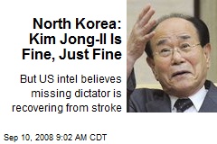 North Korea: Kim Jong-Il Is Fine, Just Fine