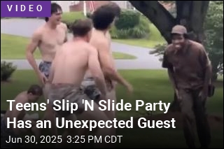 UPS Driver Crashes Teens&#39; Slip &#39;N Slide Party