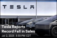 Tesla Reports Record Fall in Sales