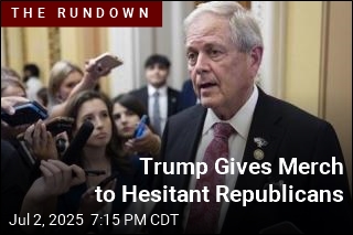 Trump Lobbies Republicans at White House With Merch