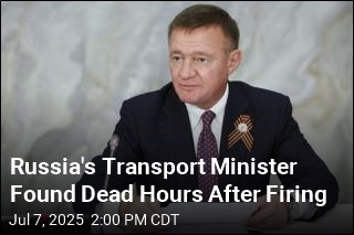 Russia's Transport Minister Found Dead Hours After Firing
