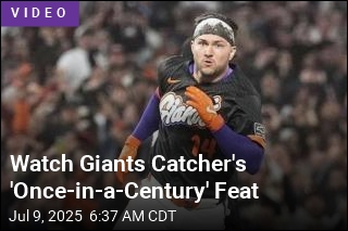 Watch Giants Catcher&#39;s &#39;Once-in-a-Century&#39; Feat
