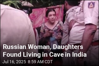 Russian Woman, Daughters Found Living in Cave in India