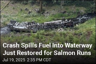 Crash Spills Fuel Into Waterway Just Restored for Salmon Runs