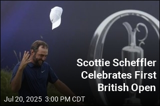 Scottie Scheffler Celebrates First British Open