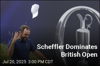 Scottie Scheffler Celebrates First British Open