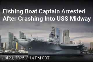 Sportfishing Boat Slams Into USS Midway