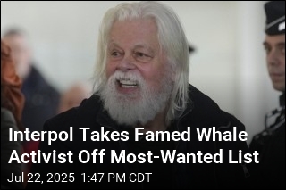 Interpol Takes Famed Whale Activist Off Most-Wanted List