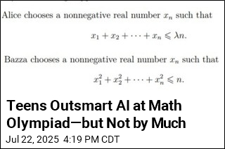 Teens Outsmart AI at Math Olympiad&mdash;but Not by Much