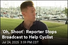 Reporter Stops Mid-Sentence After Spotting Bike Crash