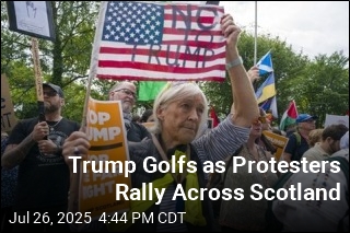 Trump Golfs as Protesters Rally Across Scotland