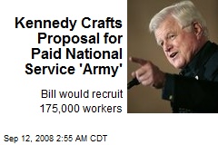 Kennedy Crafts Proposal for Paid National Service 'Army'