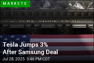 Tesla Jumps 3% After Samsung Deal
