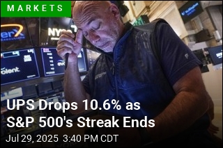 UPS Drops 10.6% as S&amp;P 500&#39;s Streak Ends