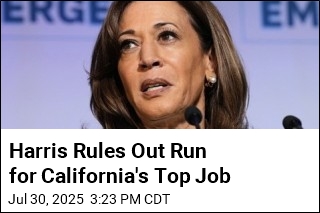 Harris Rules Out Run for California Governor