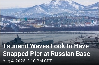 Tsunami Waves Look to Have Snapped Pier at Russian Base