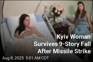 Kyiv Woman Survives 9-Story Fall After Missile Strike