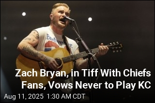 Zach Bryan, in Tiff With Chiefs Fans, Vows Never to Play KC